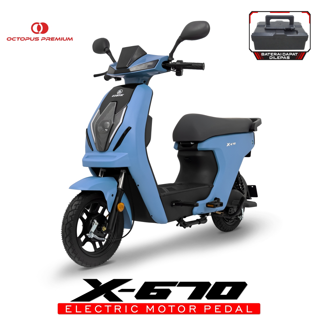 sepeda listrik exotic x 670 blue biru