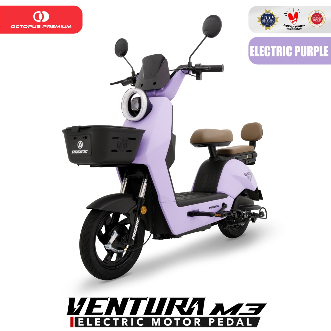 sepeda listrik pacific ventura m3 ungu