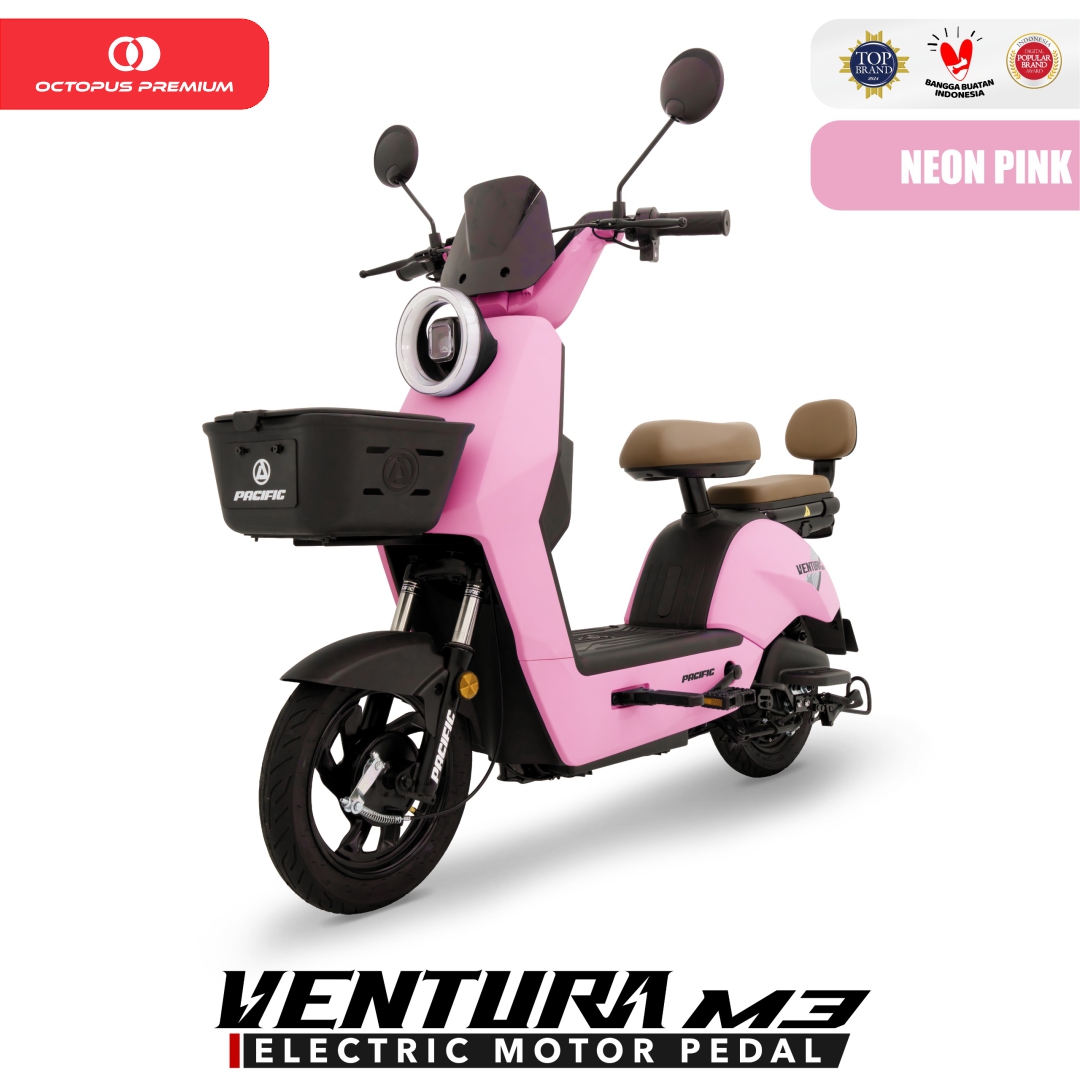sepeda listrik pacific ventura m3 pink