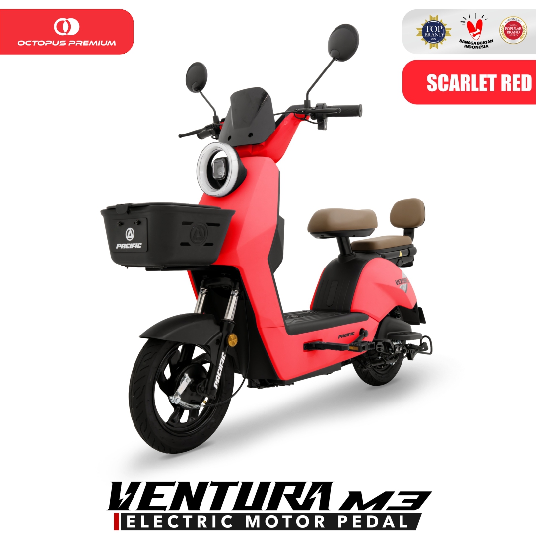 sepeda listrik pacific ventura m3 merah