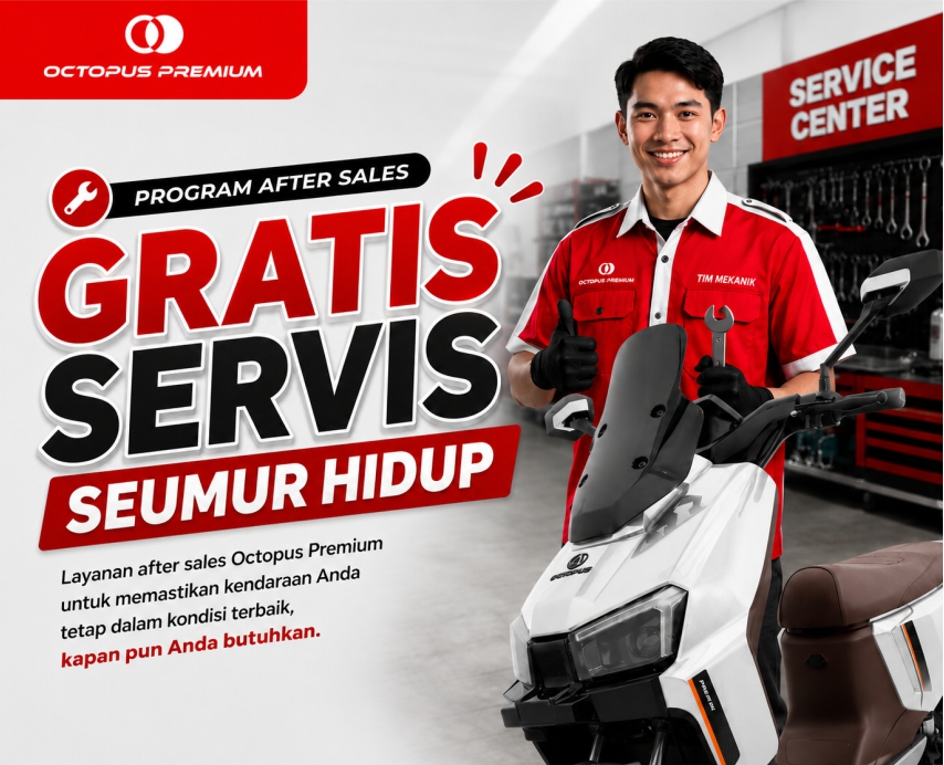 sepeda listrik gratis servis se indonesia