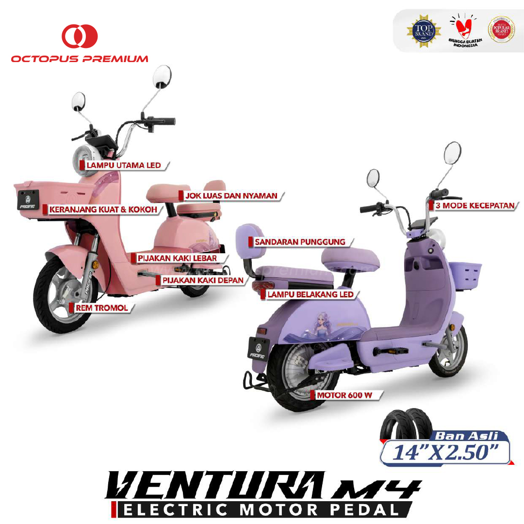 fitur sepeda listrik pacific ventura m4