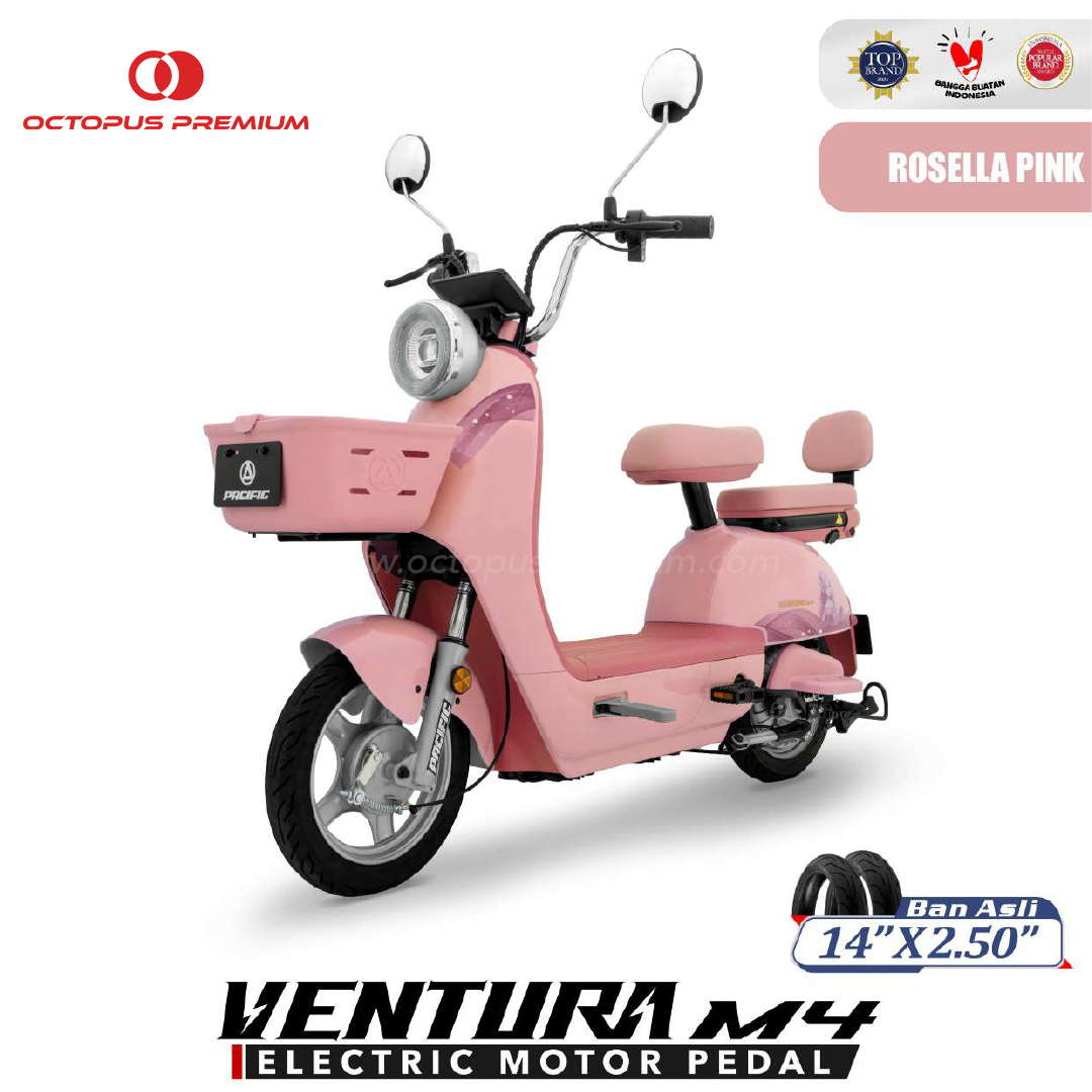 sepeda listrik pacific ventura m4 pink