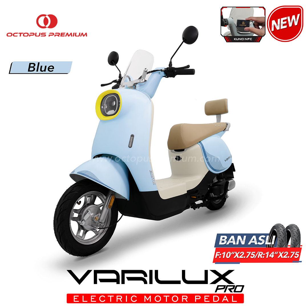 sepeda listrik exotic varilux pro biru