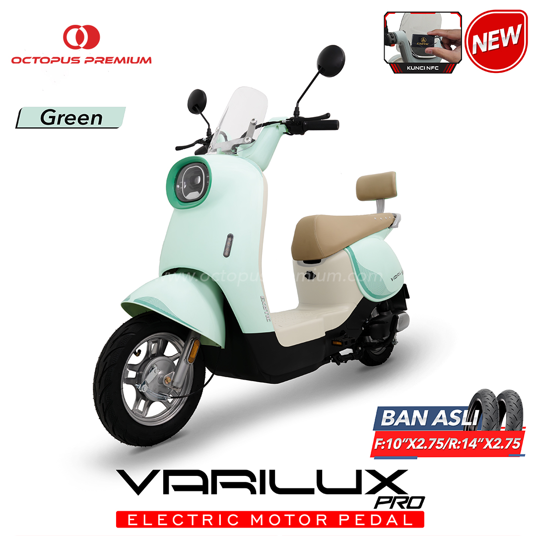 sepeda listrik exotic varilux pro hijau