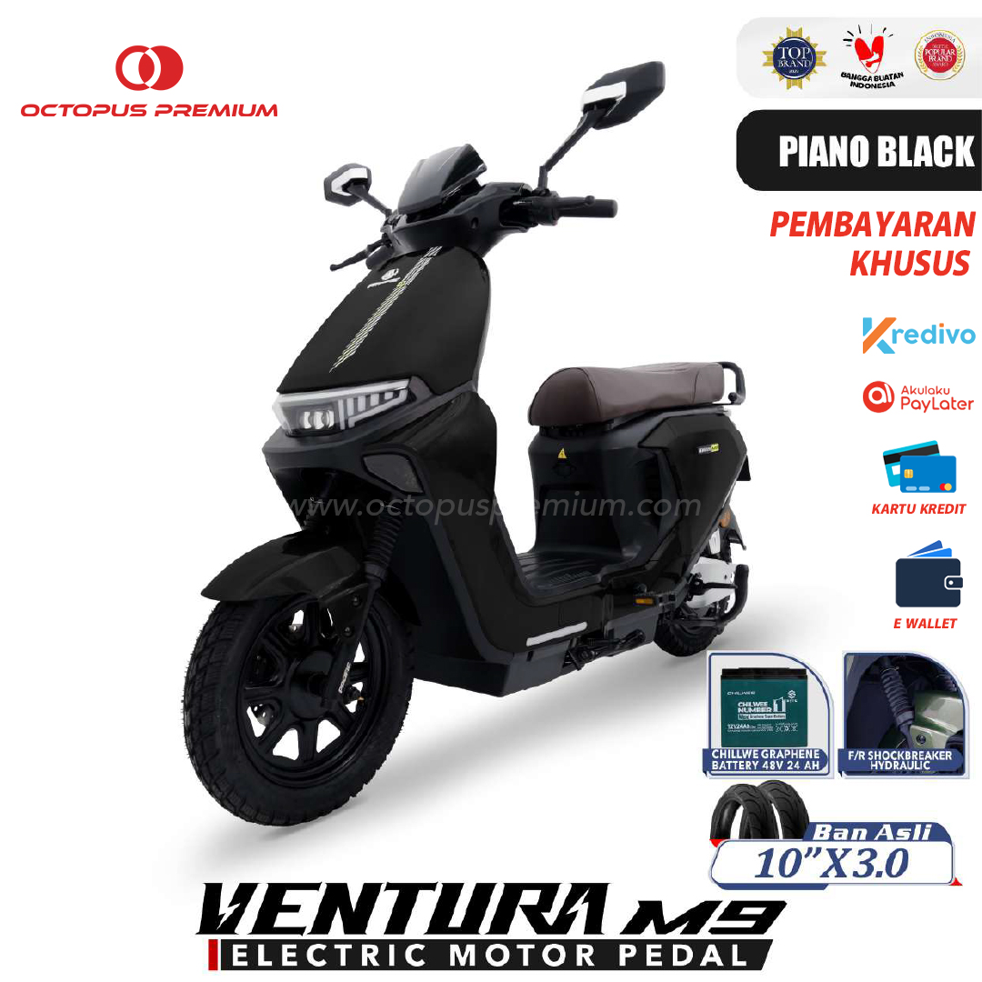 Kredit Sepeda Motor Pedal Listrik Pacific Ventura M9 hitam