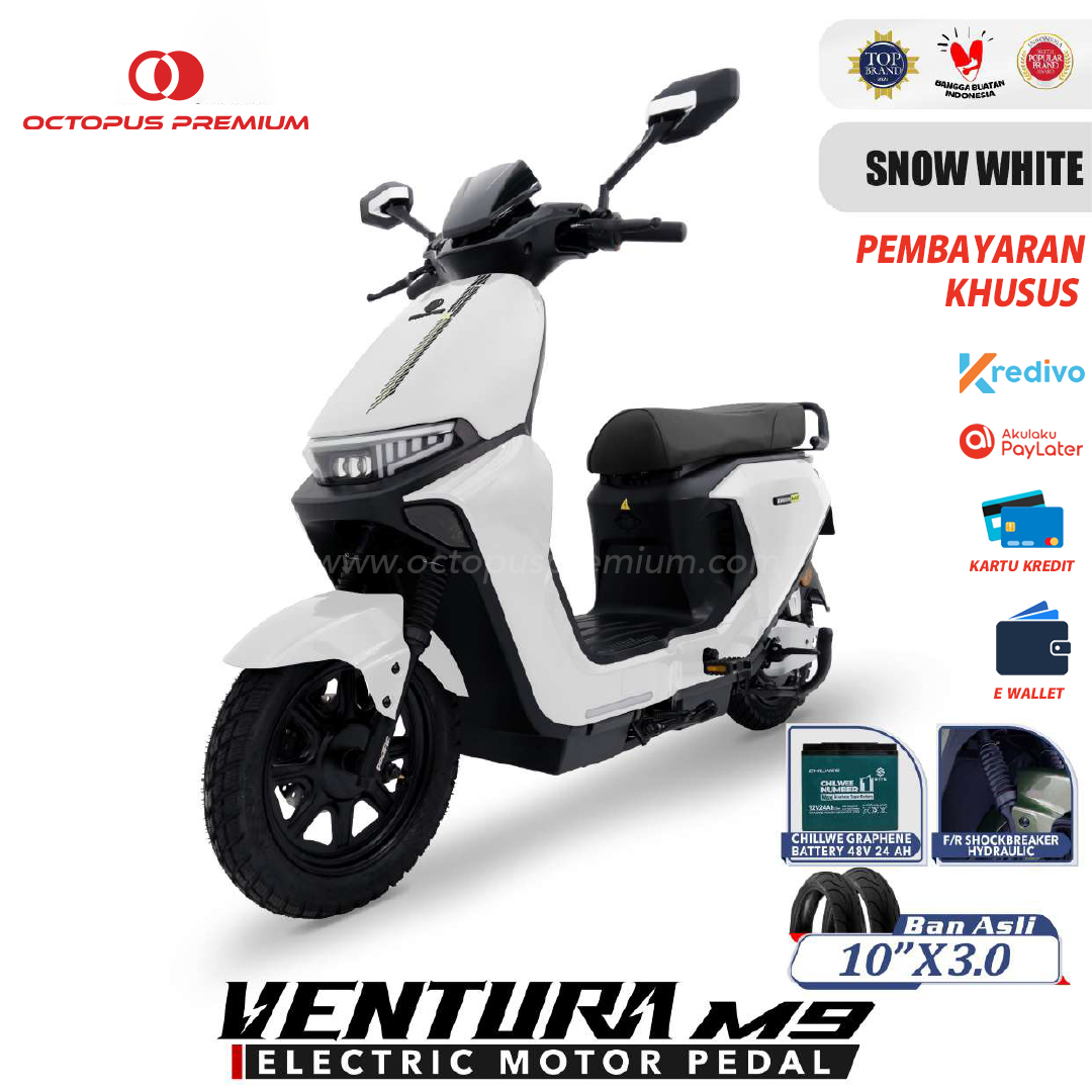 Kredit Sepeda Motor Pedal Listrik Pacific Ventura M9 putih