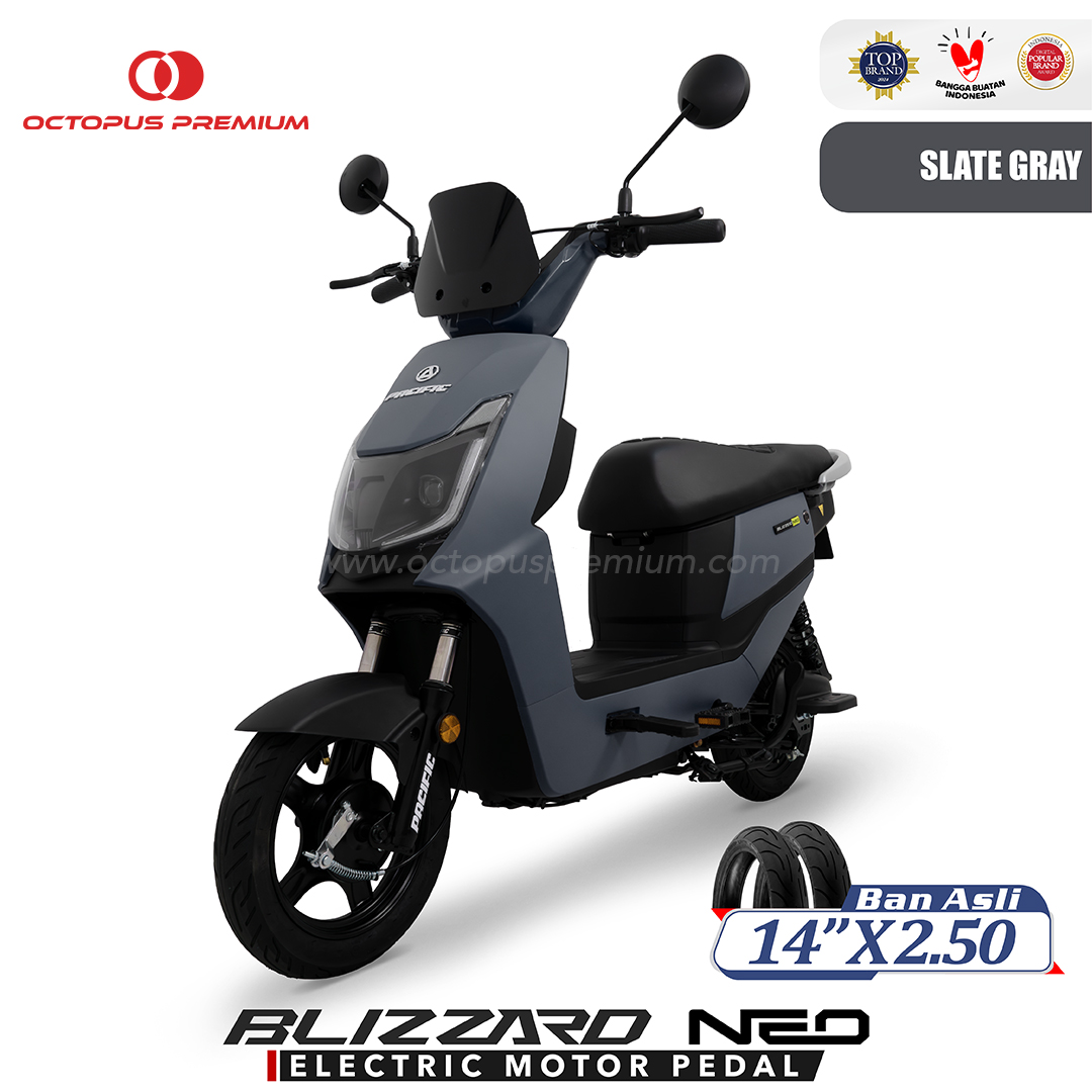 Sepeda Listrik Pacific Blizzard Neo Abu Abu