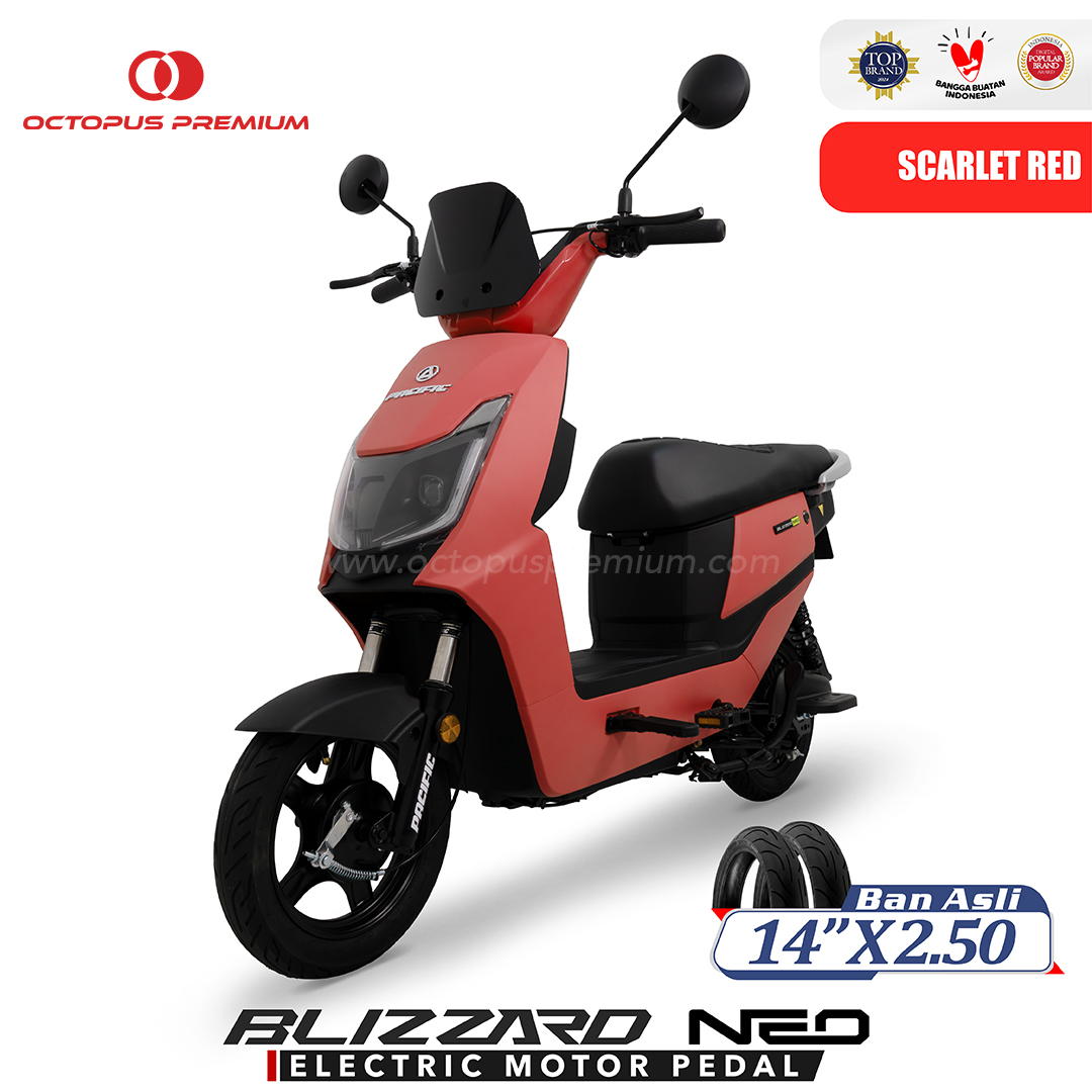 Sepeda Listrik Pacific Blizzard Neo Merah