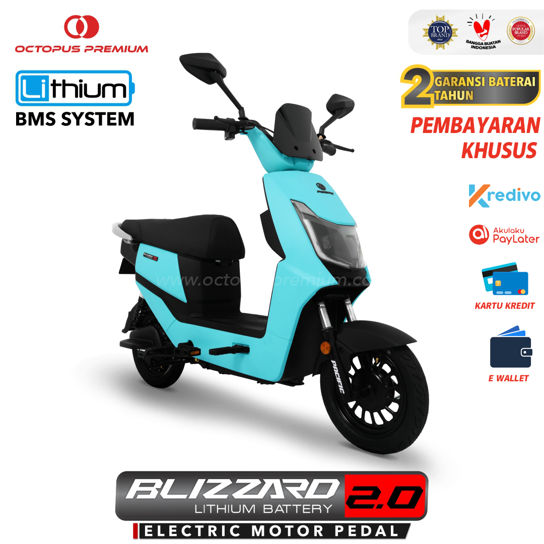 kredit sepeda listrik pacific blizzard 2.0 biru