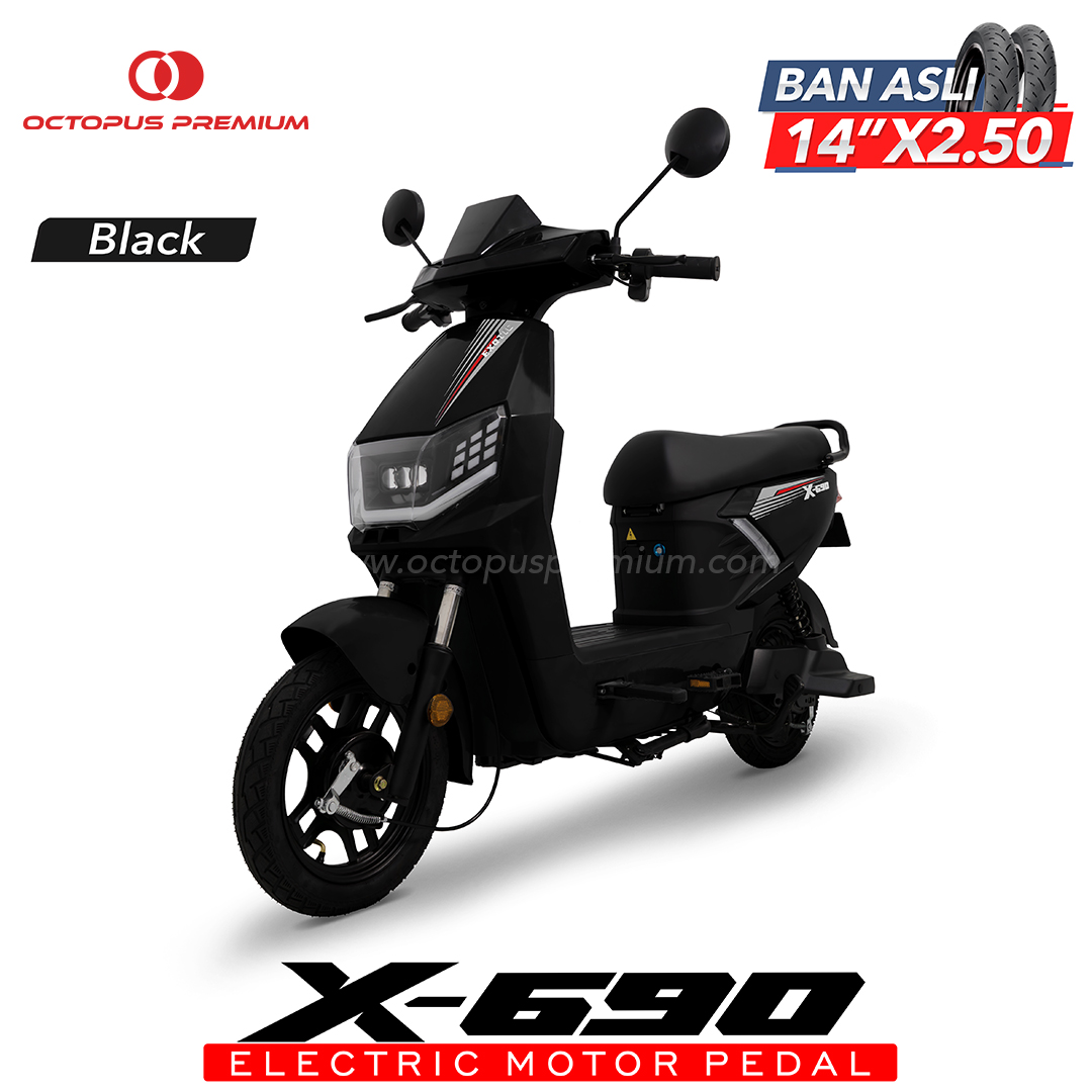 sepeda listrik exotic x690 hitam