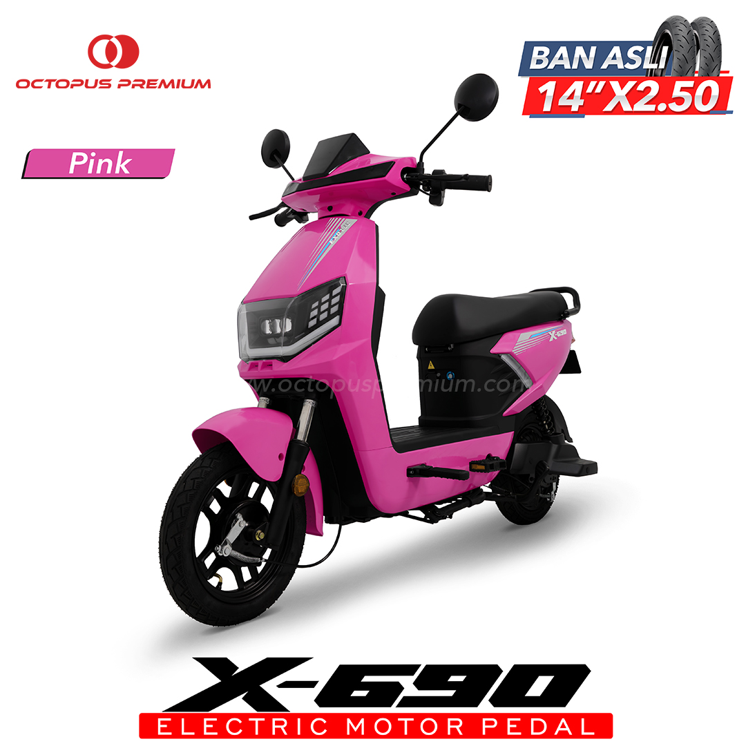 sepeda listrik exotic x690 pink