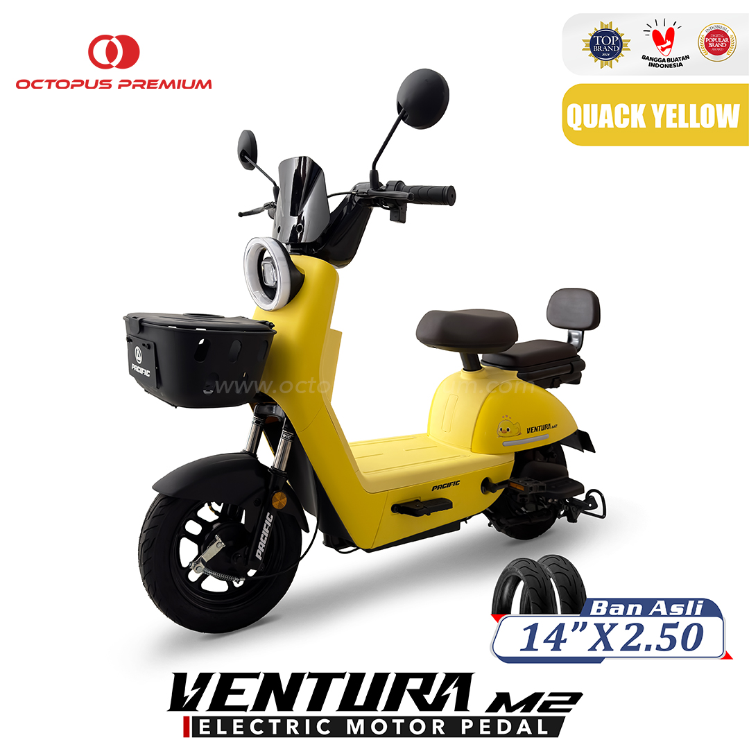 sepeda listrik pacific ventura m2 kuning