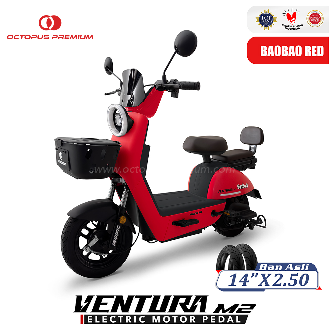 sepeda listrik pacific ventura m2 merah