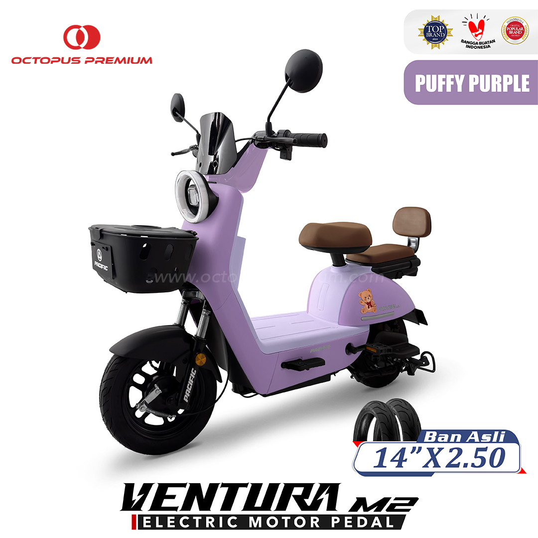 sepeda listrik pacific ventura m2 ungu