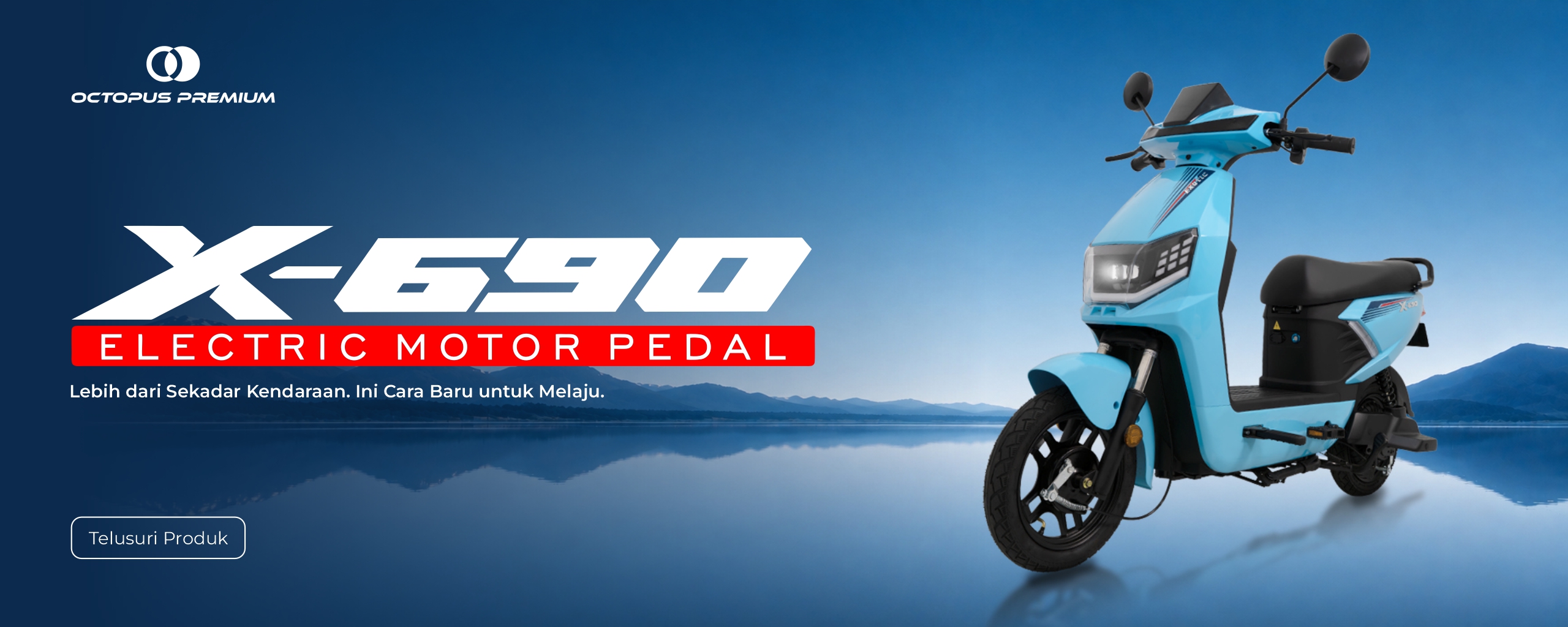 sepeda listrik terbaru exotic x690 pacific biru